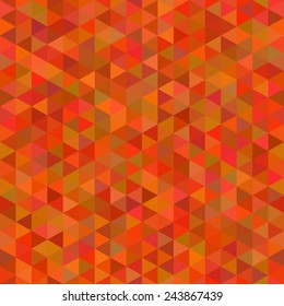 modern abstract blanket seamless pattern from red orange green tone triangles. vector illustration
