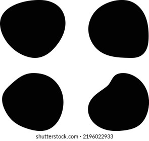  Formas De Ranura Abstracta Moderna. Elementos de Blobs líquidos para texto