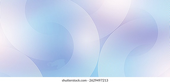 Modern abstract blue background with circle lines. Geometric stripe line art design for poster, brochure, cover, website, header, web banner, presentation