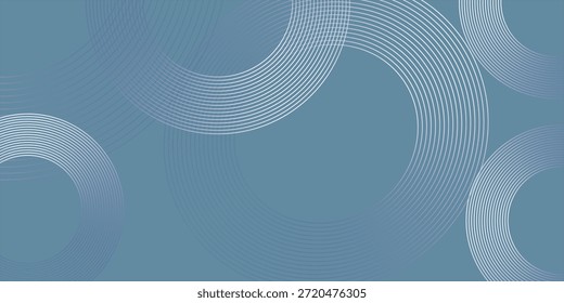 Fundo azul abstrato moderno com linhas de círculo. Arte geométrica da linha do círculo. Fundo texturizado.