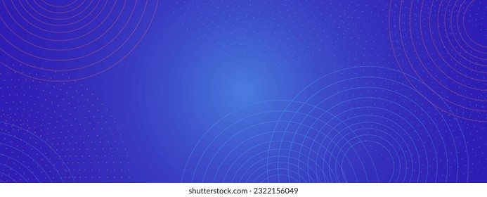 Modern abstract blue background with circular lines. Digital future technology concept. vector illustration.