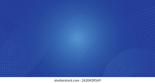 Modern abstract blue background with circular lines. Digital future technology concept. vector illustration.