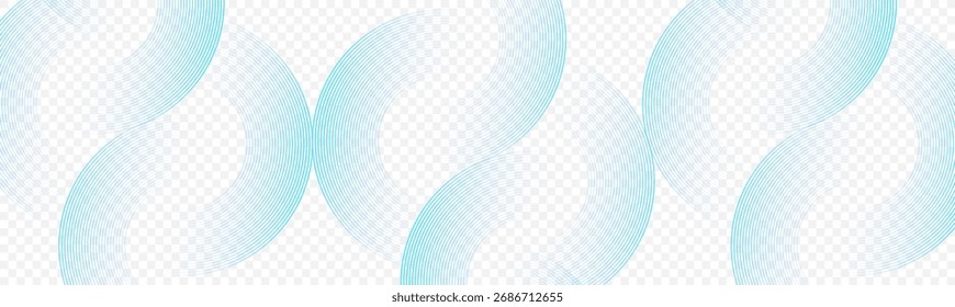 Moderner abstrakter blauer Hintergrund mit kreisförmigen Linien. Geometrisches Streifenliniendesign für Poster, Broschüre, Cover, Website, Header, Webbanner, Präsentation