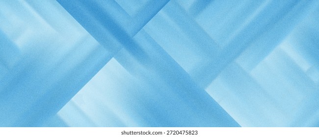Diseño de fondo azul abstracto moderno con capas de material transparente blanco texturizado en diamante triangular y Formas cuadradas en patrón geométrico aleatorio 