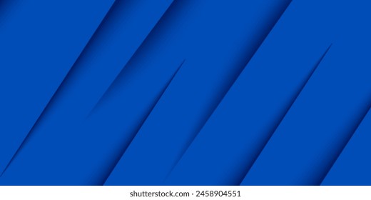 Modern abstract blue background with diagonal line. Simple graphic design element. Futuristic concept. Horizontal banner template with space for your text. Vector illustration modern arts