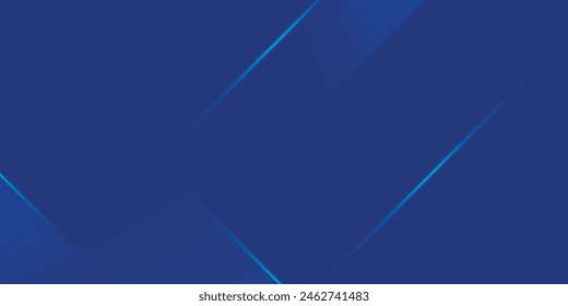 Modern abstract blue background with diagonal line. Simple graphic design element. Futuristic concept. Horizontal banner template with space for your text.