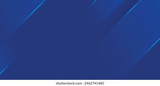 Modern abstract blue background with diagonal line. Simple graphic design element. Futuristic concept. Horizontal banner template with space for your text.