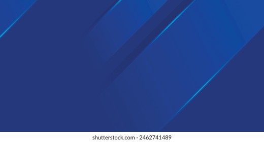 Modern abstract blue background with diagonal line. Simple graphic design element. Futuristic concept. Horizontal banner template with space for your text.