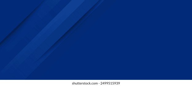 Modern abstract blue background with diagonal line. Simple graphic design element. Futuristic concept. Horizontal banner template with space for your text. abstract