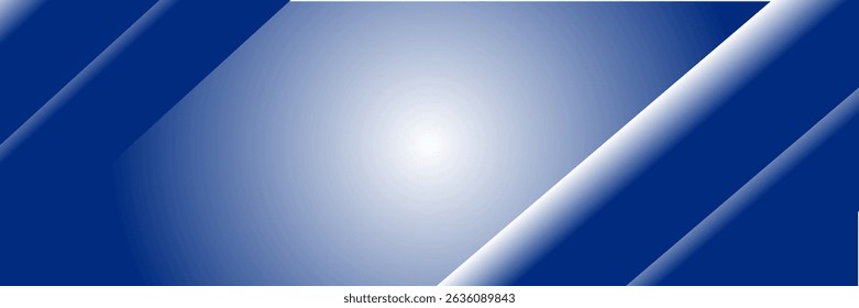 Modern abstract blue background with diagonal line. Simple graphic design element. Futuristic concept. Horizontal banner template with space for your text. Vector