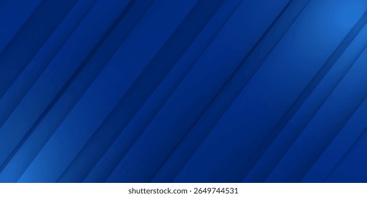 Modern abstract blue background with diagonal line. Simple graphic design element. Futuristic concept. Horizontal banner template with space for your text. Vector