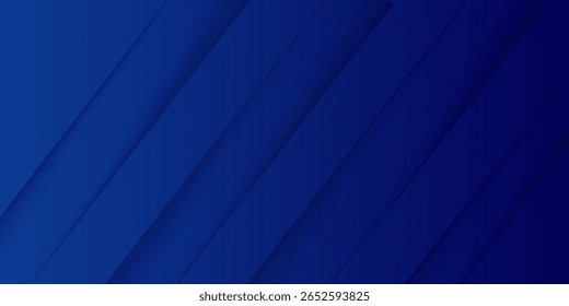 Modern abstract blue background with diagonal line. Simple graphic design element. Futuristic concept. Horizontal banner template with space for your text. Vector 