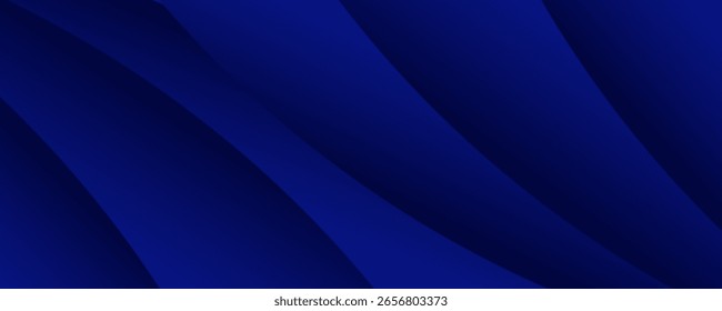 Modern abstract blue background with diagonal line. Simple graphic design element. Futuristic concept. Horizontal banner template with space for your text. Vector 
