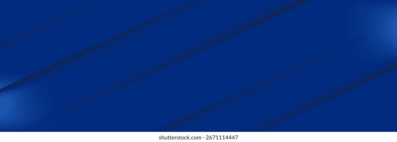 Fundo azul abstrato moderno com linha diagonal. Elemento de design gráfico simples. Conceito futurista. Modelo de banner horizontal com espaço para o seu texto. design moderno