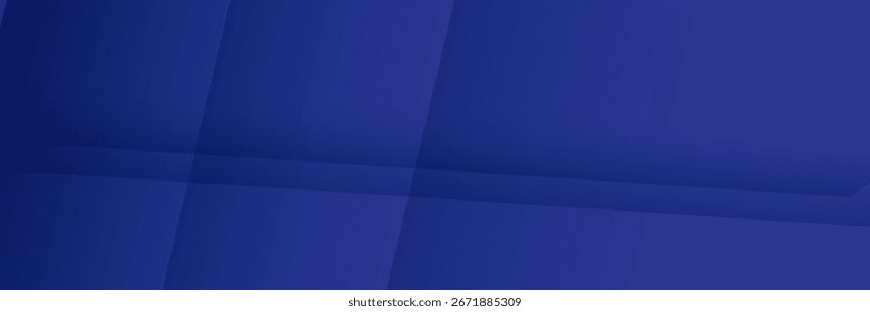 Modern abstract blue background with diagonal line. Simple graphic design element. Futuristic concept. Horizontal banner template with space for your text. Vector 