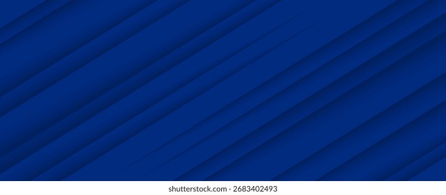 Modern abstract blue background with diagonal line. Simple graphic design element. Futuristic concept. Horizontal banner template with space for your text. vector