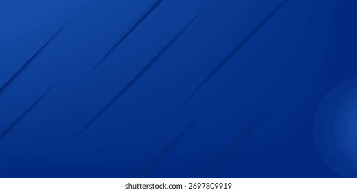Modern abstract blue background with diagonal line. Simple graphic design element. Futuristic concept. Horizontal banner template with space for your text. Vector 