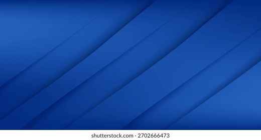 Modern abstract blue background with diagonal line. Simple graphic design element. Futuristic concept. Horizontal banner template with space for your text. Vector
