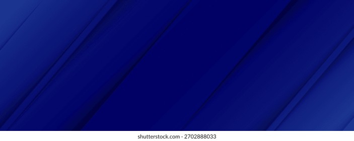 Modern abstract blue background with diagonal line. Simple graphic design element. Futuristic concept. Horizontal banner template with space for your text. Vector