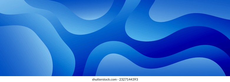 Modern abstract blue background. Dynamic shapes composition. Vector illustration