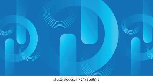 modern abstract blue background with dynamic rounded shapes and lines. 