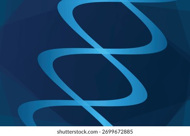 A modern, abstract blue background featuring a stylized DNA helix, evoking science and technology.