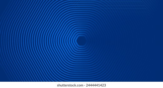 Fondo azul abstracto moderno con líneas geométricas brillantes. Diseño de forma hexagonal de degradado azul. Concepto de tecnología futurista. línea moderna