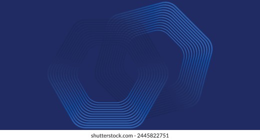 Modern abstract blue background with glowing geometric lines