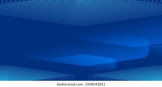 	
Fondo azul abstracto moderno con líneas geométricas brillantes. Diseño de forma hexagonal de degradado azul. Concepto de tecnología futurista.	

