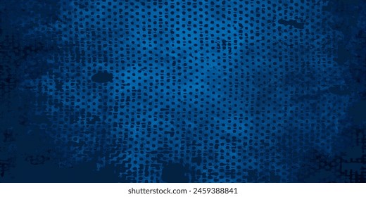 Modern abstract blue background with glowing geometric lines. Blue gradient hexagon shape design. Futuristic technology concept.