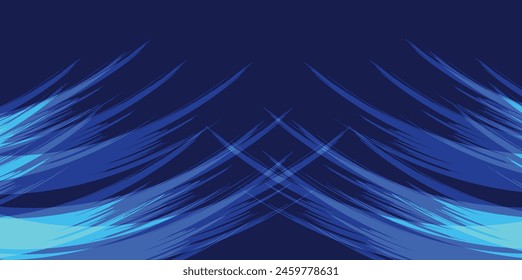 Modern abstract blue background with glowing geometric lines. Blue gradient hexagon shape design. Futuristic technology concept.