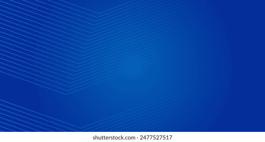 Modern abstract blue background with glowing geometric lines. Blue gradient hexagon shape design. Futuristic technology concept.	