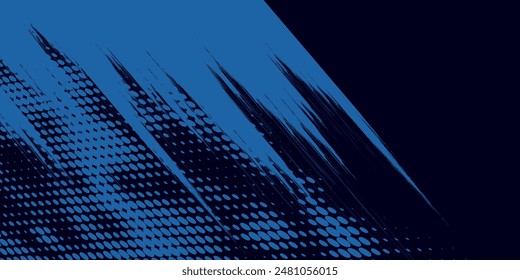 Modern abstract blue background with glowing geometric lines. Blue gradient hexagon shape design. Futuristic technology concept