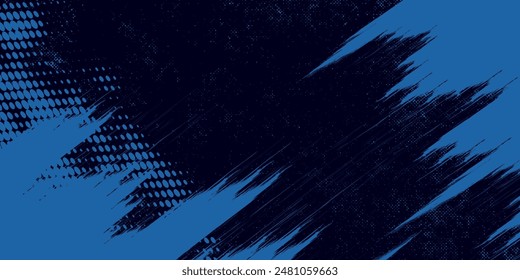 Modern abstract blue background with glowing geometric lines. Blue gradient hexagon shape design. Futuristic technology concept