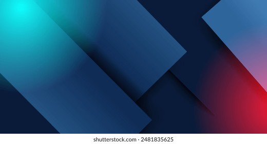 Fondo azul abstracto moderno con líneas geométricas brillantes. Diseño de forma hexagonal de degradado azul. Concepto de tecnología futurista.	