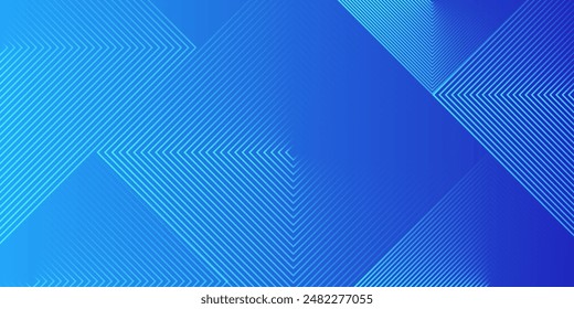 Fondo azul abstracto moderno con líneas geométricas brillantes. Diseño de forma hexagonal de degradado azul. Concepto de tecnología futurista.