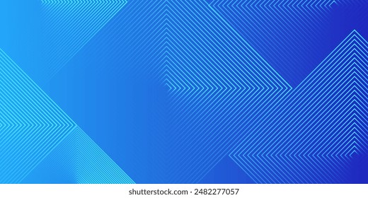 Fondo azul abstracto moderno con líneas geométricas brillantes. Diseño de forma hexagonal de degradado azul. Concepto de tecnología futurista.