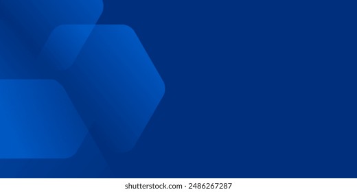 Fondo azul abstracto moderno con líneas geométricas brillantes. Diseño de forma hexagonal de degradado azul. Concepto de tecnología futurista.	