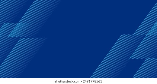 Fondo azul abstracto moderno con líneas geométricas brillantes. Diseño de forma hexagonal de degradado azul. Concepto de tecnología futurista.	