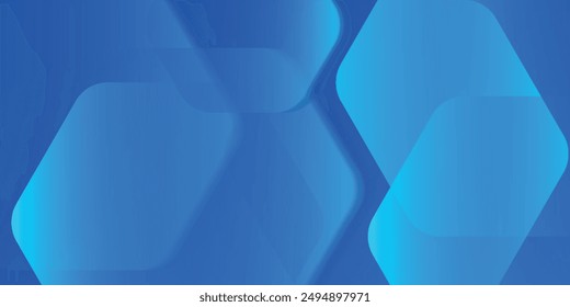 Fondo azul abstracto moderno con líneas geométricas brillantes. Diseño de forma hexagonal de degradado azul. Concepto de tecnología futurista. Traje para el folleto, la ciencia, el Sitio web, el Anuncio, el volante, la presentación, la cubierta