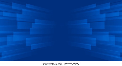 Fondo azul abstracto moderno con líneas geométricas brillantes. Diseño de forma hexagonal de degradado azul. Concepto de tecnología futurista.