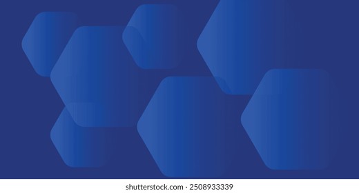 Fondo azul abstracto moderno con líneas geométricas brillantes. Diseño de forma hexagonal degradado azul. Concepto de tecnología futurista.