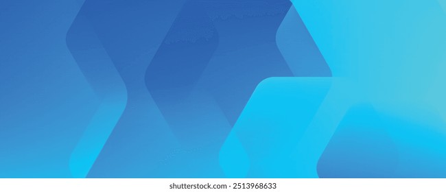 Fondo azul abstracto moderno con líneas geométricas brillantes. Diseño de forma hexagonal degradado azul. Concepto de tecnología futurista.