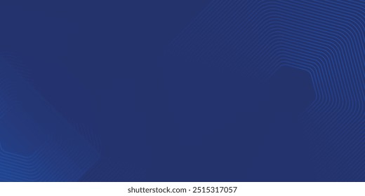 Fondo azul abstracto moderno con líneas geométricas brillantes. Diseño de forma hexagonal degradado azul. Concepto de tecnología futurista. Traje para el Anuncio, folleto, ciencia, Sitio web, corporativo, cartel, 