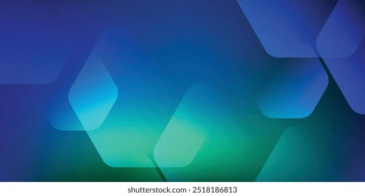 Fondo azul abstracto moderno con líneas geométricas brillantes. Diseño de forma hexagonal degradado azul. Concepto de tecnología futurista.	