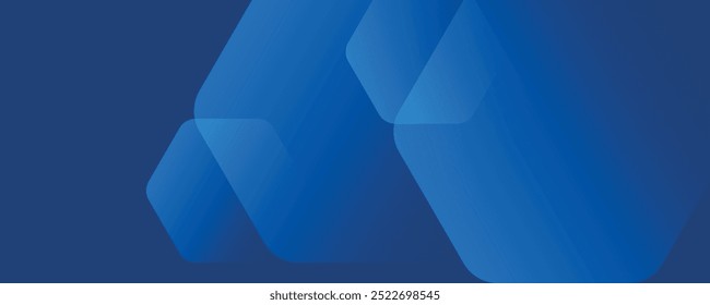 Fondo azul abstracto moderno con líneas geométricas brillantes. Diseño de forma hexagonal degradado azul. Concepto de tecnología futurista.