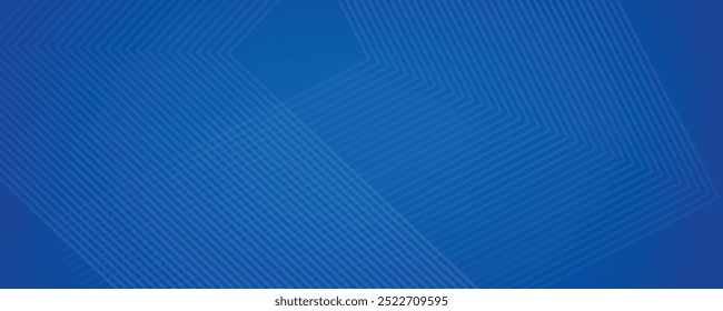 Fondo azul abstracto moderno con líneas geométricas brillantes. Diseño de forma hexagonal degradado azul. Concepto de tecnología futurista. 