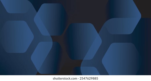 Fondo azul abstracto moderno con líneas geométricas brillantes. Diseño de forma hexagonal degradado azul. Concepto de tecnología futurista.