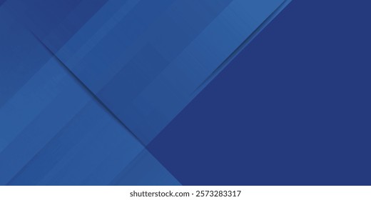 Modern abstract blue background with glowing geometric lines. Blue gradient hexagon shape design. Futuristic technology concept.
