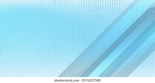 Modern abstract blue background with glowing geometric lines. Blue gradient hexagon shape design. Futuristic technology concept.
